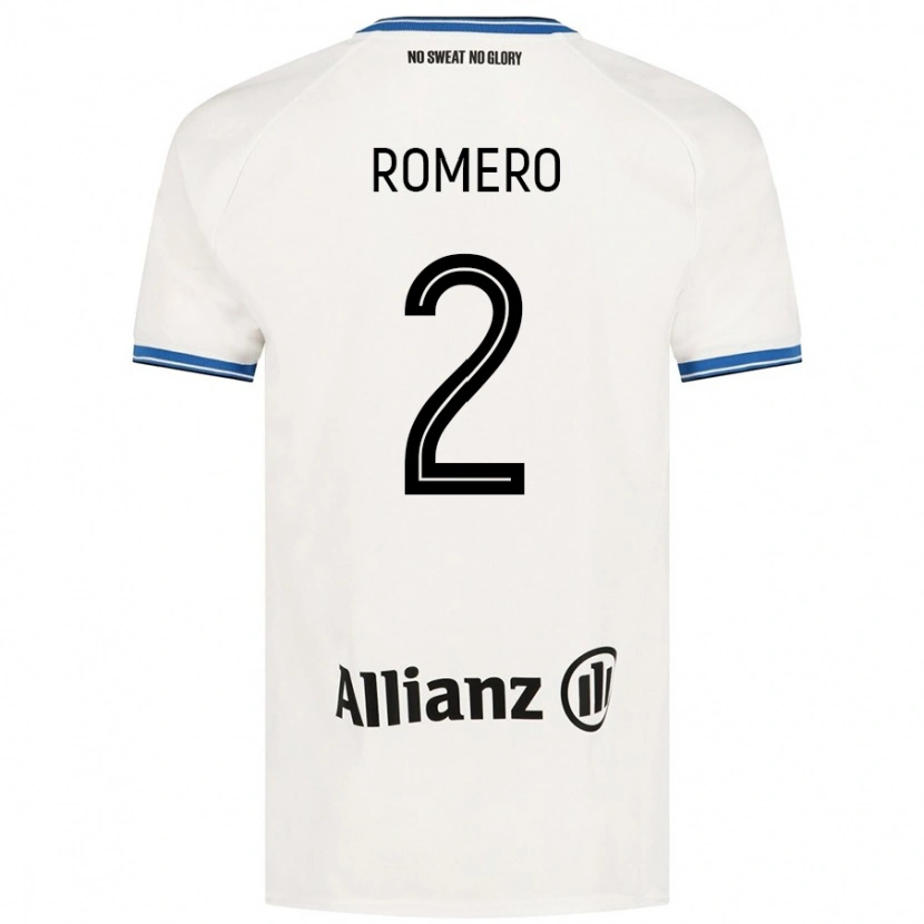 Danxen Kinderen Zaid Romero #2 Wit Uitshirt Uittenue 2024/25 T-Shirt