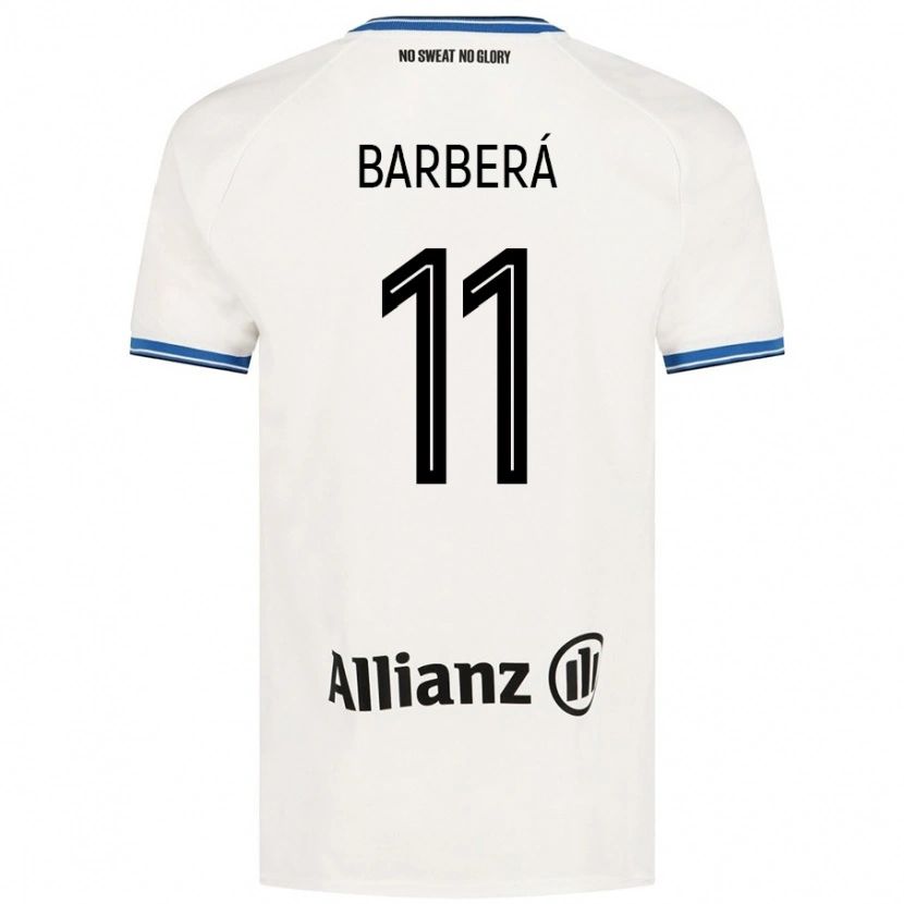 Danxen Kinderen Víctor Barberá #11 Wit Uitshirt Uittenue 2024/25 T-Shirt