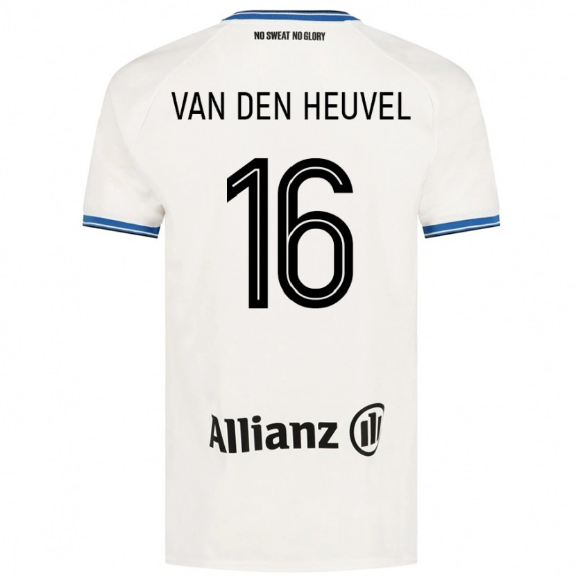 Danxen Kinderen Dani Van Den Heuvel #16 Wit Uitshirt Uittenue 2024/25 T-Shirt