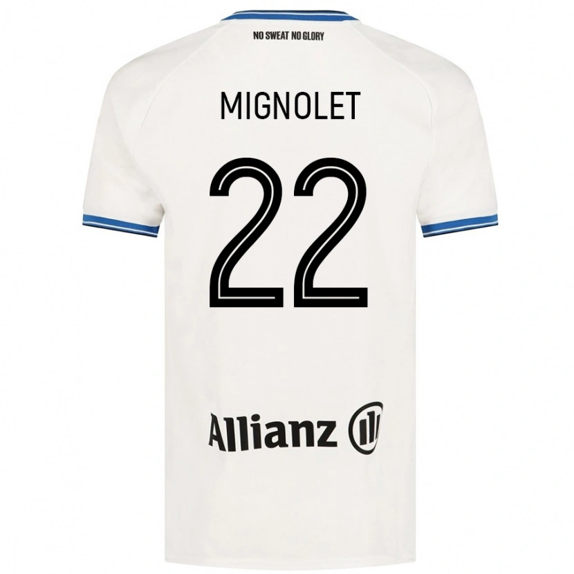 Danxen Kinderen Simon Mignolet #22 Wit Uitshirt Uittenue 2024/25 T-Shirt