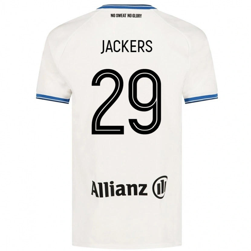 Danxen Kinderen Nordin Jackers #29 Wit Uitshirt Uittenue 2024/25 T-Shirt