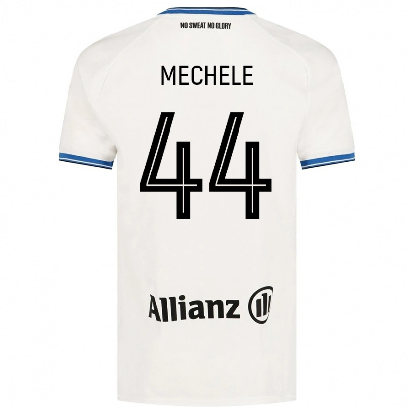 Danxen Kinderen Brandon Mechele #44 Wit Uitshirt Uittenue 2024/25 T-Shirt