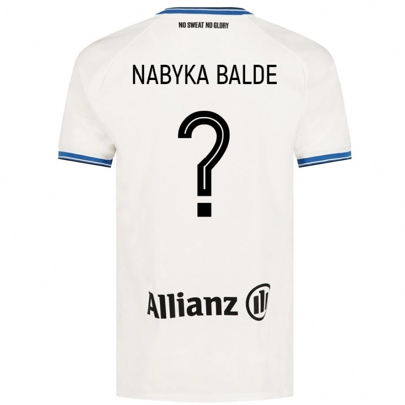 Danxen Kinderen Mamadou Nabyka Balde #0 Wit Uitshirt Uittenue 2024/25 T-Shirt