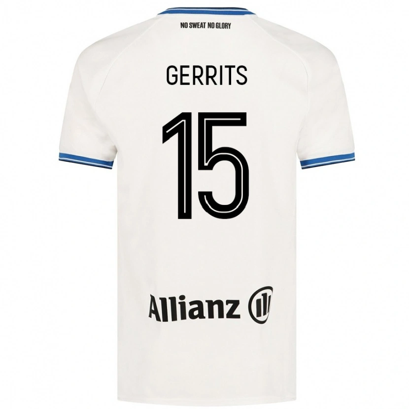 Danxen Kinderen Melanie Gerrits #15 Wit Uitshirt Uittenue 2024/25 T-Shirt