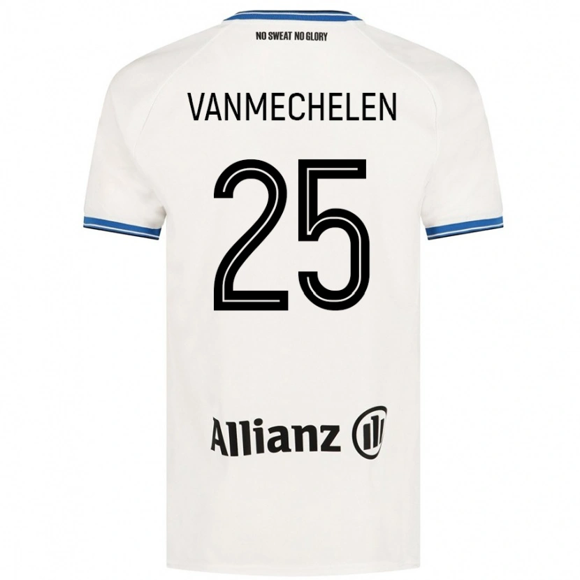 Danxen Kinderen Davinia Vanmechelen #25 Wit Uitshirt Uittenue 2024/25 T-Shirt