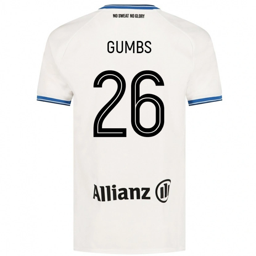 Danxen Kinderen Aisse Gumbs #26 Wit Uitshirt Uittenue 2024/25 T-Shirt