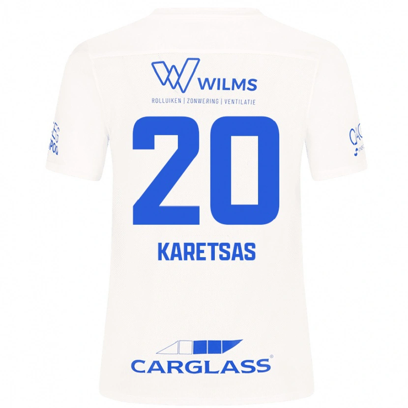 Danxen Kinderen Konstantinos Karetsas #20 Wit Uitshirt Uittenue 2024/25 T-Shirt