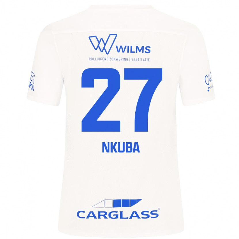 Danxen Kinderen Ken Nkuba #27 Wit Uitshirt Uittenue 2024/25 T-Shirt