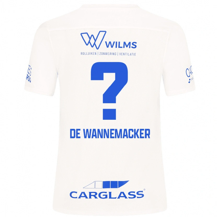 Danxen Kinderen August De Wannemacker #0 Wit Uitshirt Uittenue 2024/25 T-Shirt