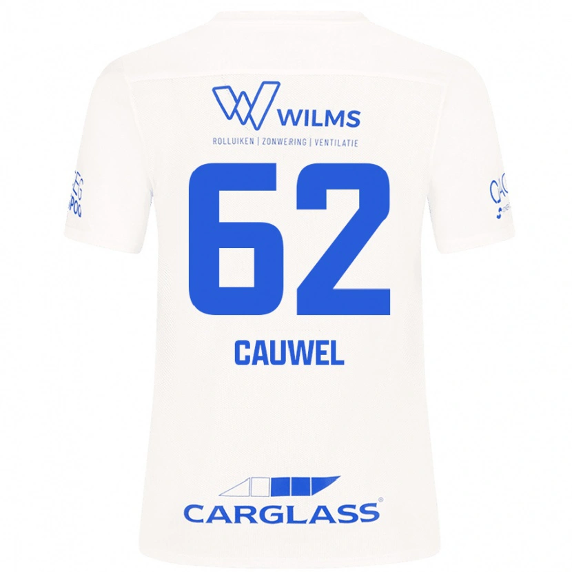 Danxen Kinderen Michiel Cauwel #62 Wit Uitshirt Uittenue 2024/25 T-Shirt