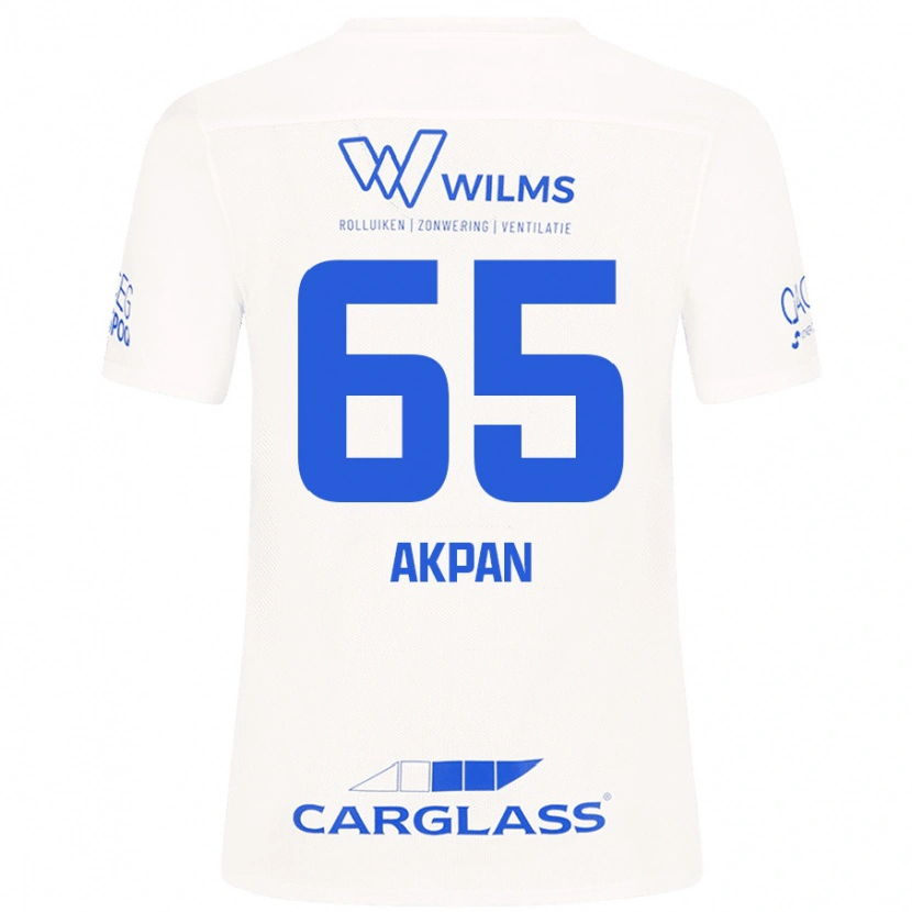 Danxen Kinderen Christian Akpan #65 Wit Uitshirt Uittenue 2024/25 T-Shirt