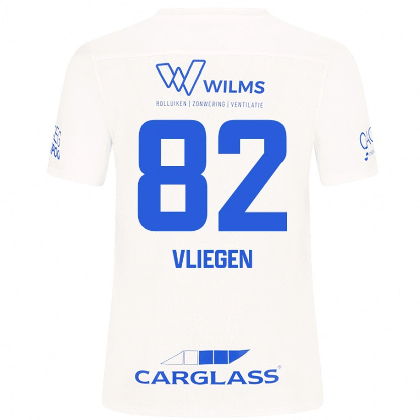 Danxen Kinderen Olivier Vliegen #82 Wit Uitshirt Uittenue 2024/25 T-Shirt