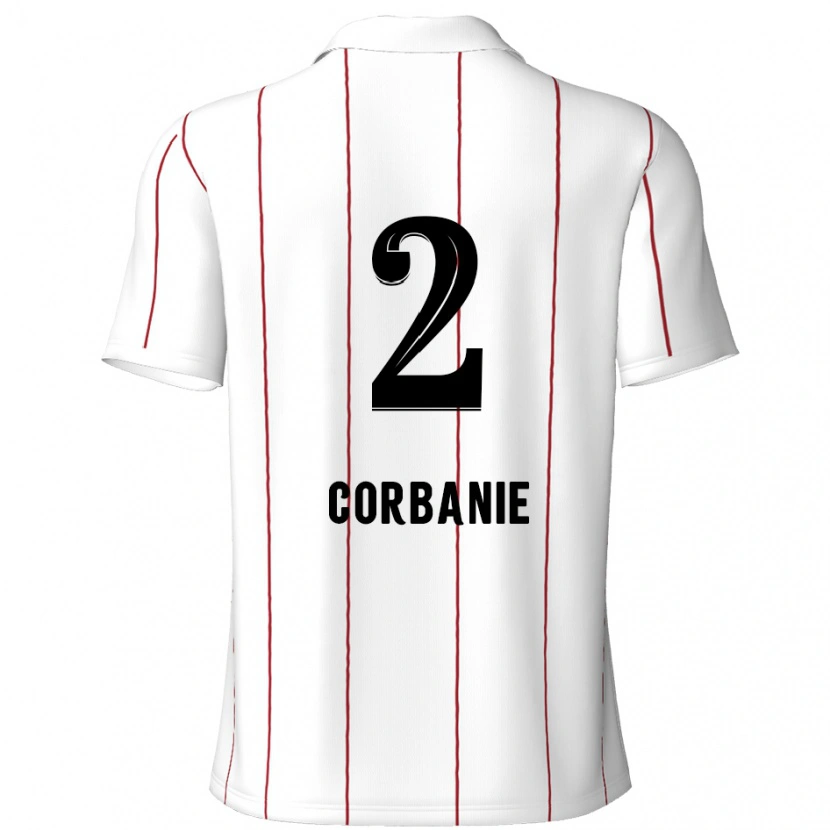 Danxen Kinderen Kobe Corbanie #2 Wit Zwart Uitshirt Uittenue 2024/25 T-Shirt