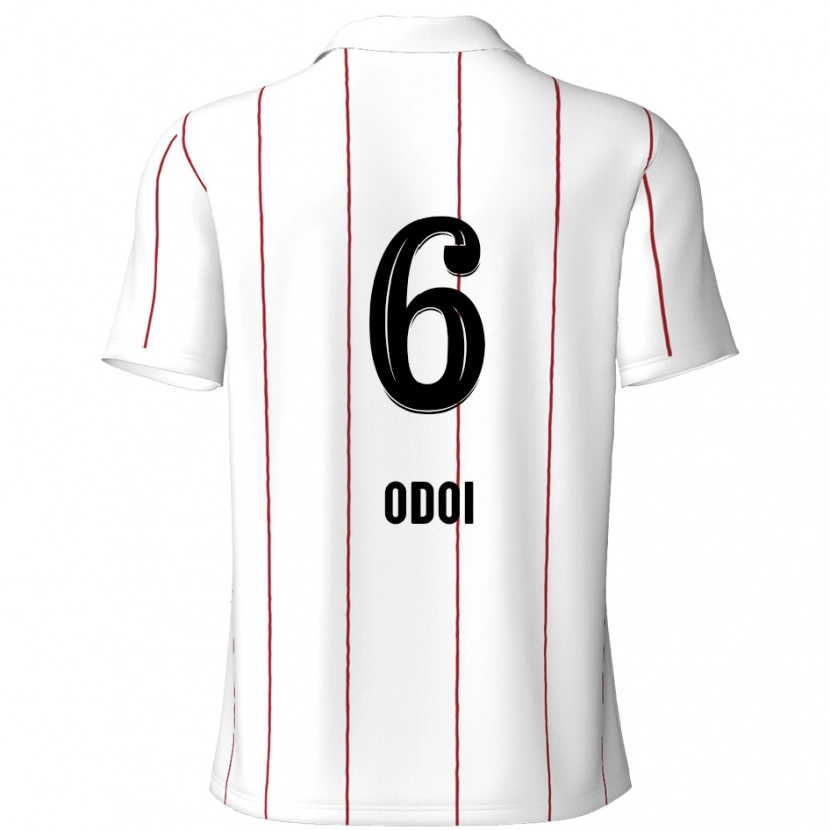 Danxen Kinderen Denis Odoi #6 Wit Zwart Uitshirt Uittenue 2024/25 T-Shirt