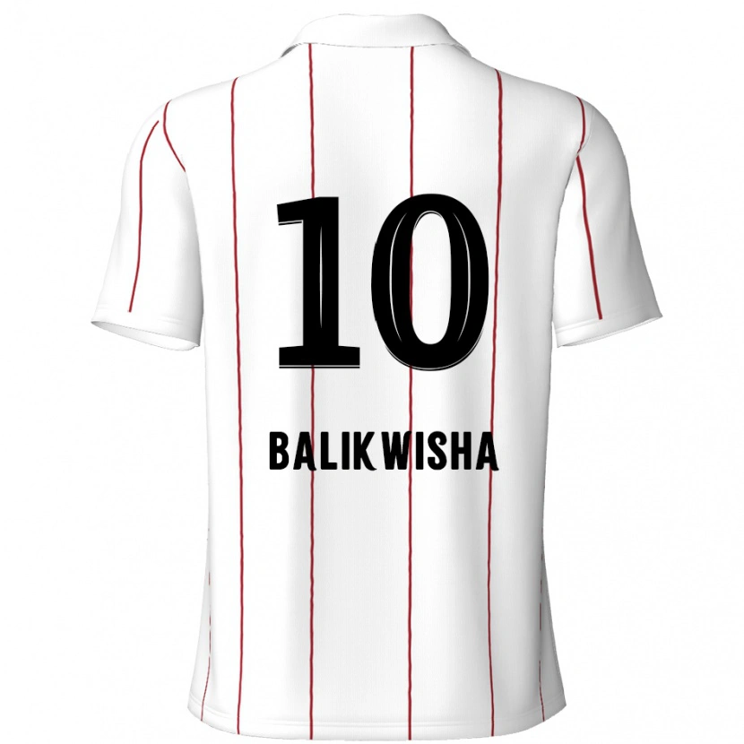 Danxen Kinderen Michel-Ange Balikwisha #10 Wit Zwart Uitshirt Uittenue 2024/25 T-Shirt