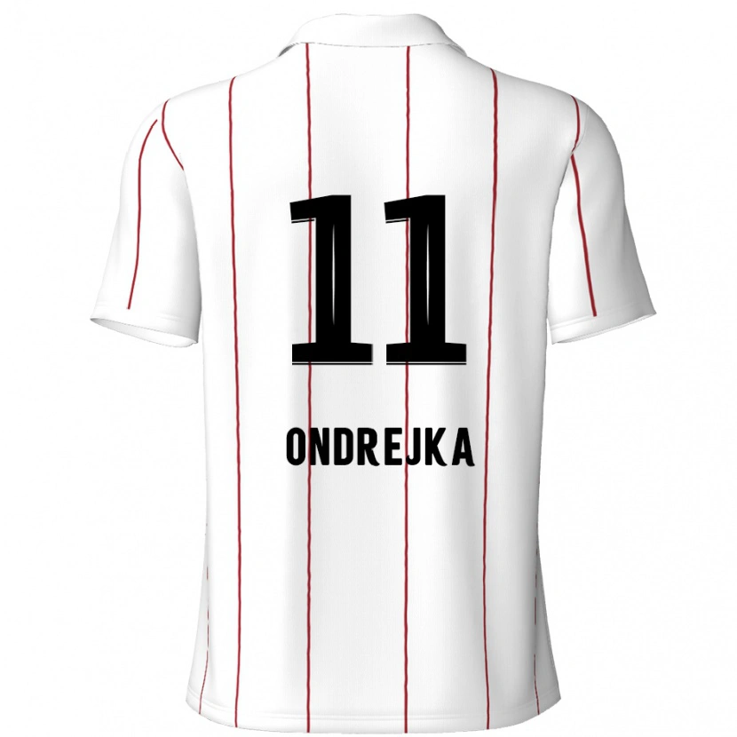 Danxen Kinderen Jacob Ondrejka #11 Wit Zwart Uitshirt Uittenue 2024/25 T-Shirt