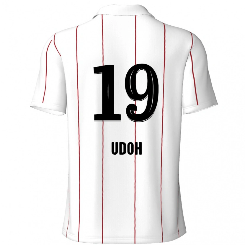 Danxen Kinderen Victor Udoh #19 Wit Zwart Uitshirt Uittenue 2024/25 T-Shirt