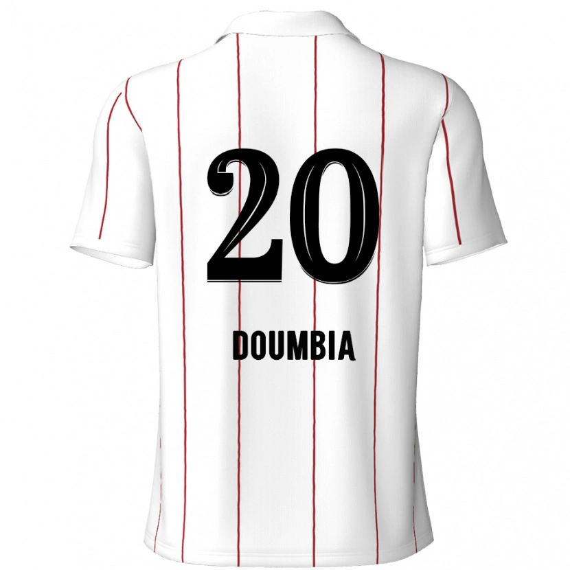 Danxen Kinderen Mahamadou Doumbia #20 Wit Zwart Uitshirt Uittenue 2024/25 T-Shirt