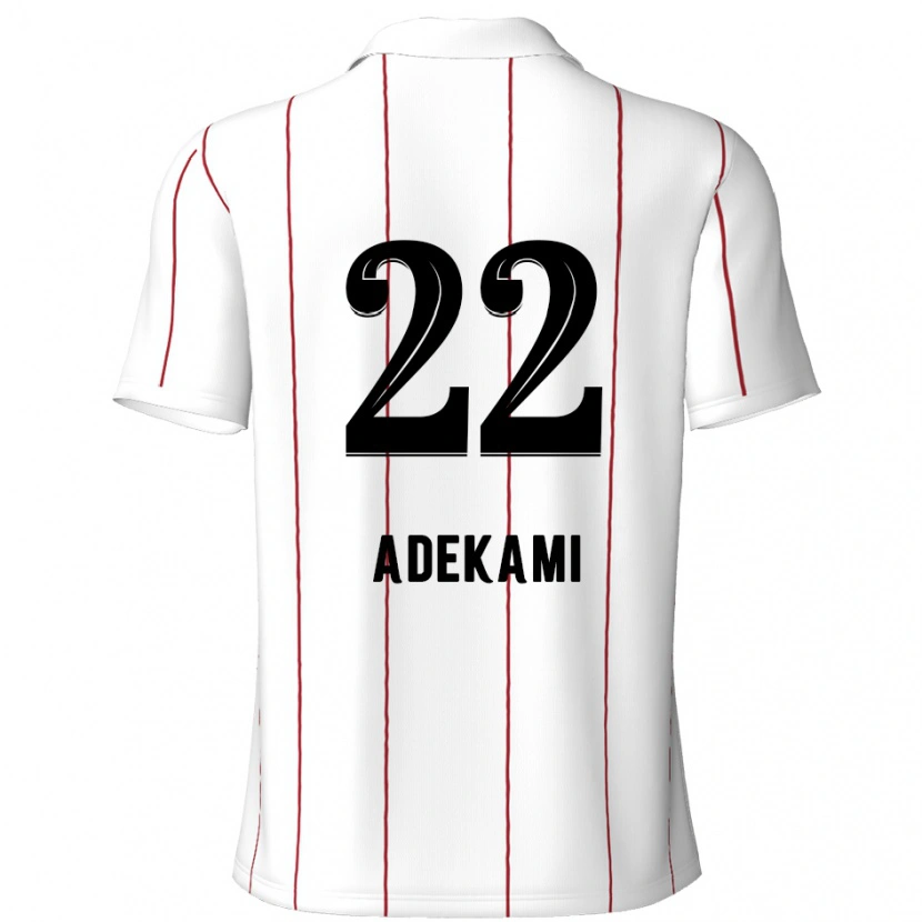 Danxen Kinderen Farouck Adekami #22 Wit Zwart Uitshirt Uittenue 2024/25 T-Shirt