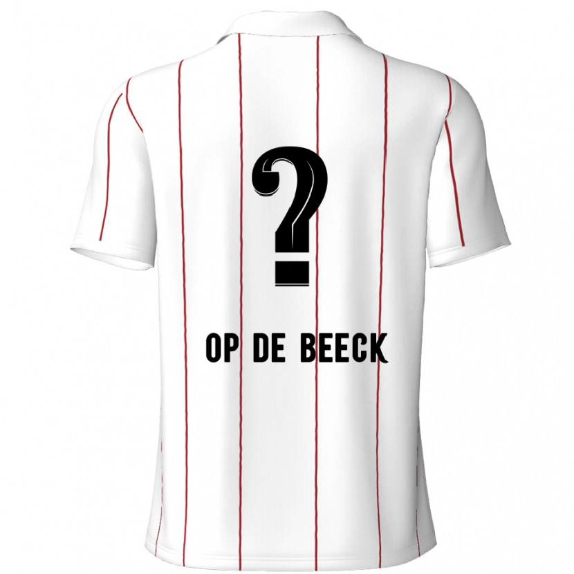 Danxen Kinderen Gregg Op De Beeck #0 Wit Zwart Uitshirt Uittenue 2024/25 T-Shirt