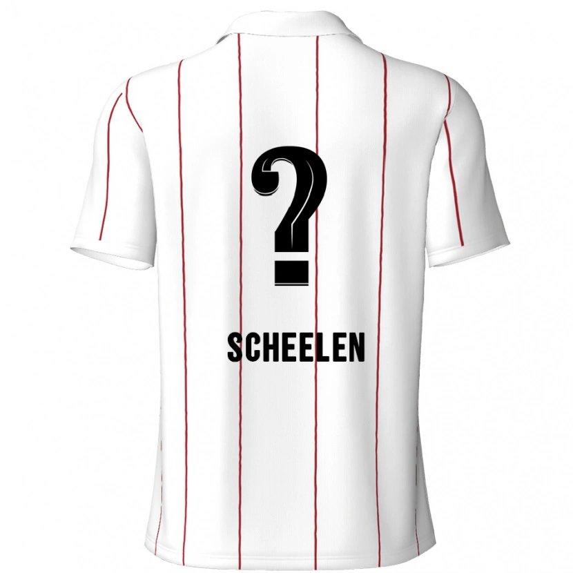 Danxen Kinderen Thijme Scheelen #0 Wit Zwart Uitshirt Uittenue 2024/25 T-Shirt