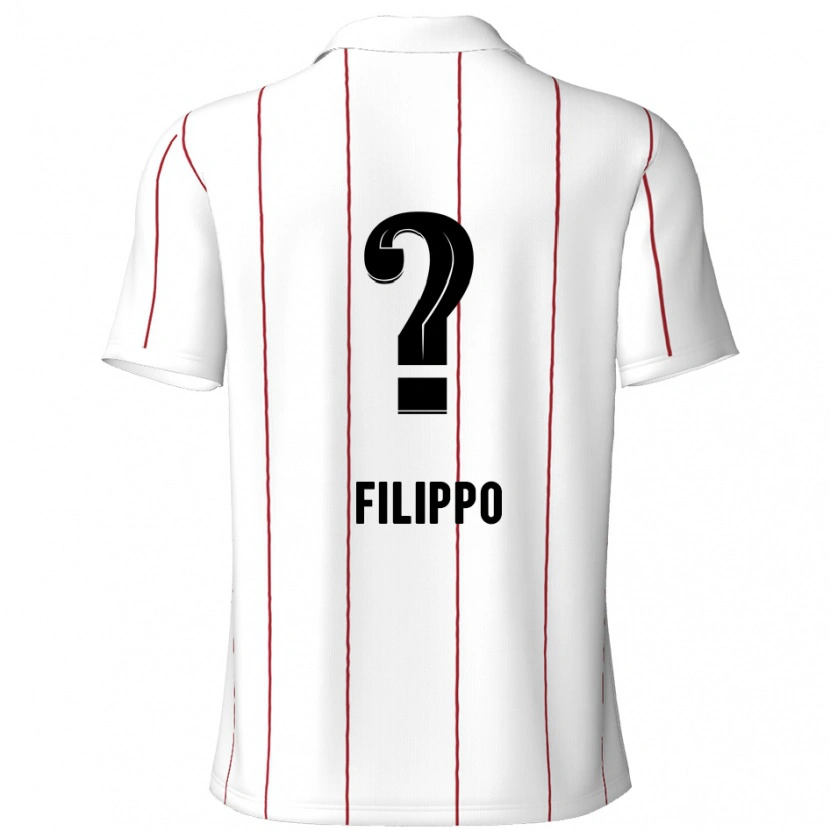 Danxen Kinderen Niels Filippo #0 Wit Zwart Uitshirt Uittenue 2024/25 T-Shirt