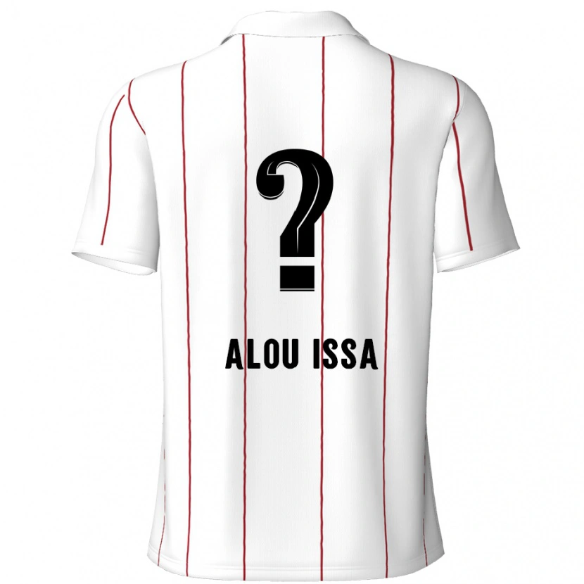 Danxen Kinderen Benjamin Alou Issa #0 Wit Zwart Uitshirt Uittenue 2024/25 T-Shirt