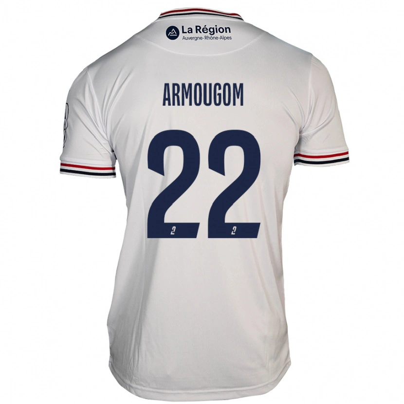 Danxen Kinderen Yoël Armougom #22 Wit Uitshirt Uittenue 2024/25 T-Shirt