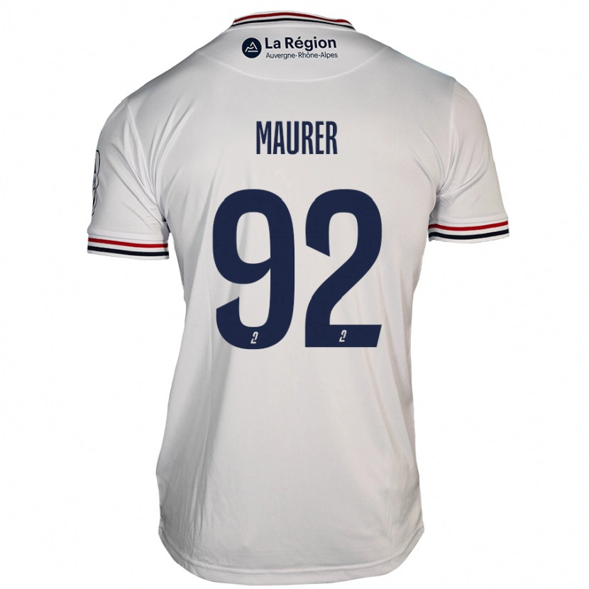 Danxen Kinderen Aïman Maurer #92 Wit Uitshirt Uittenue 2024/25 T-Shirt