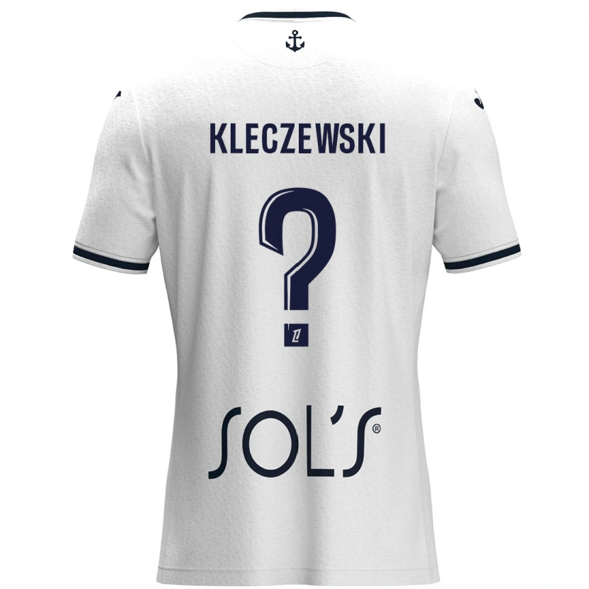 Danxen Kinderen Louise Kleczewski #0 Wit Donkerblauw Uitshirt Uittenue 2024/25 T-Shirt