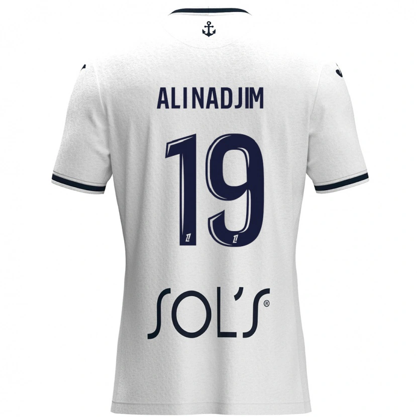 Danxen Kinderen Nadjma Ali Nadjim #19 Wit Donkerblauw Uitshirt Uittenue 2024/25 T-Shirt