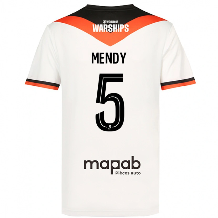 Danxen Kinderen Benjamin Mendy #5 Wit Uitshirt Uittenue 2024/25 T-Shirt