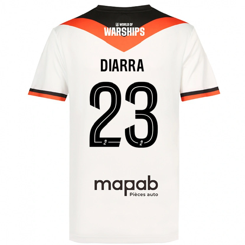 Danxen Kinderen Stéphane Diarra #23 Wit Uitshirt Uittenue 2024/25 T-Shirt