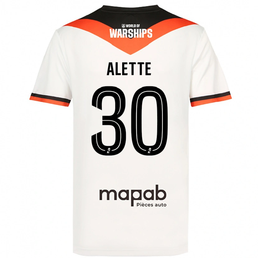 Danxen Kinderen Gaël Alette #30 Wit Uitshirt Uittenue 2024/25 T-Shirt