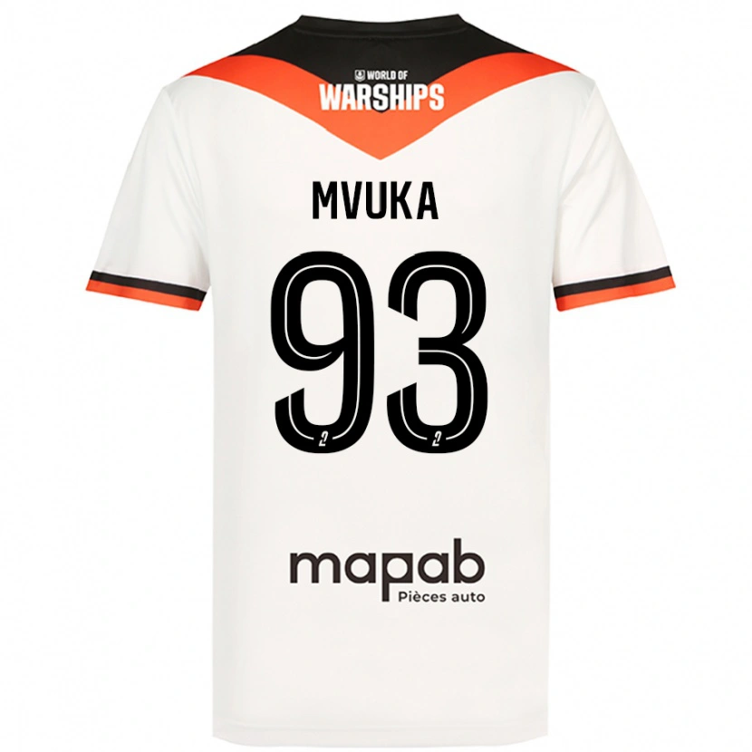 Danxen Kinderen Joel Mvuka #93 Wit Uitshirt Uittenue 2024/25 T-Shirt