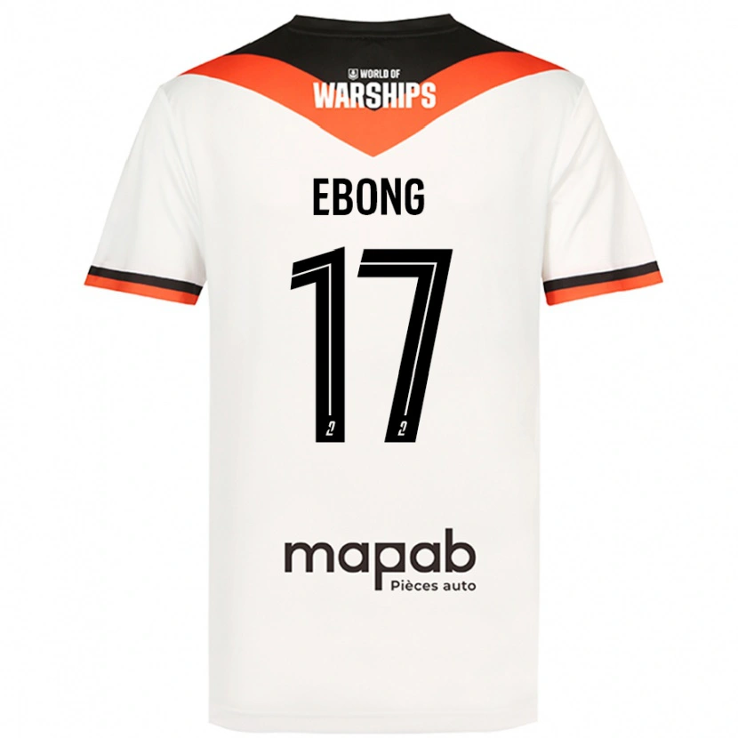 Danxen Kinderen Arthur Ebong #17 Wit Uitshirt Uittenue 2024/25 T-Shirt