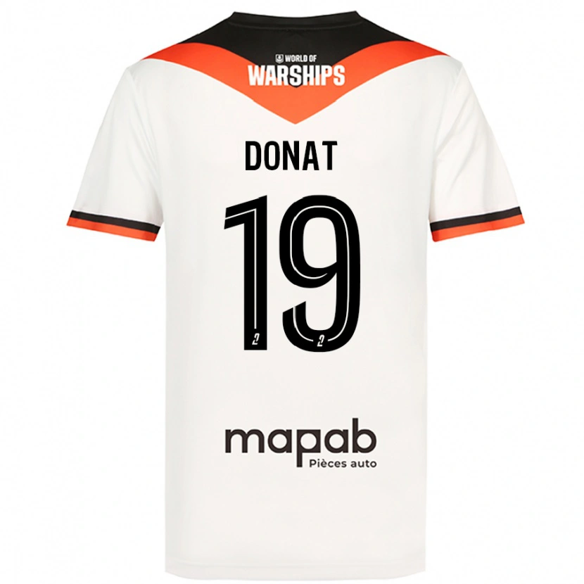 Danxen Kinderen Noa Donat #19 Wit Uitshirt Uittenue 2024/25 T-Shirt