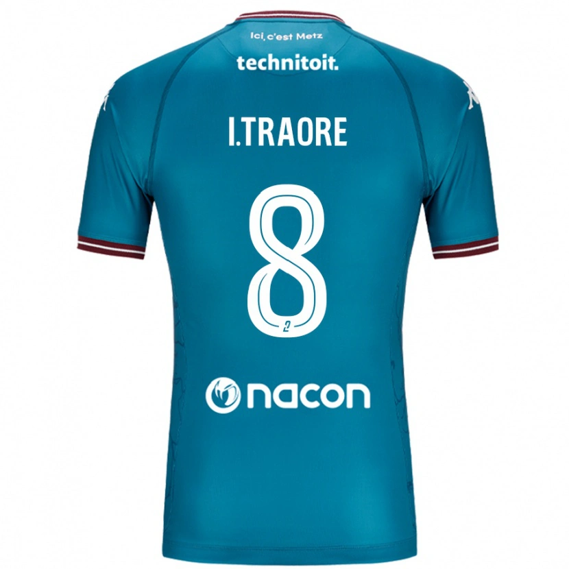 Danxen Kinderen Ismaël Traoré #8 Blauw Petrol Uitshirt Uittenue 2024/25 T-Shirt