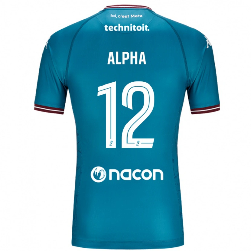 Danxen Kinderen Alpha Touré #12 Blauw Petrol Uitshirt Uittenue 2024/25 T-Shirt