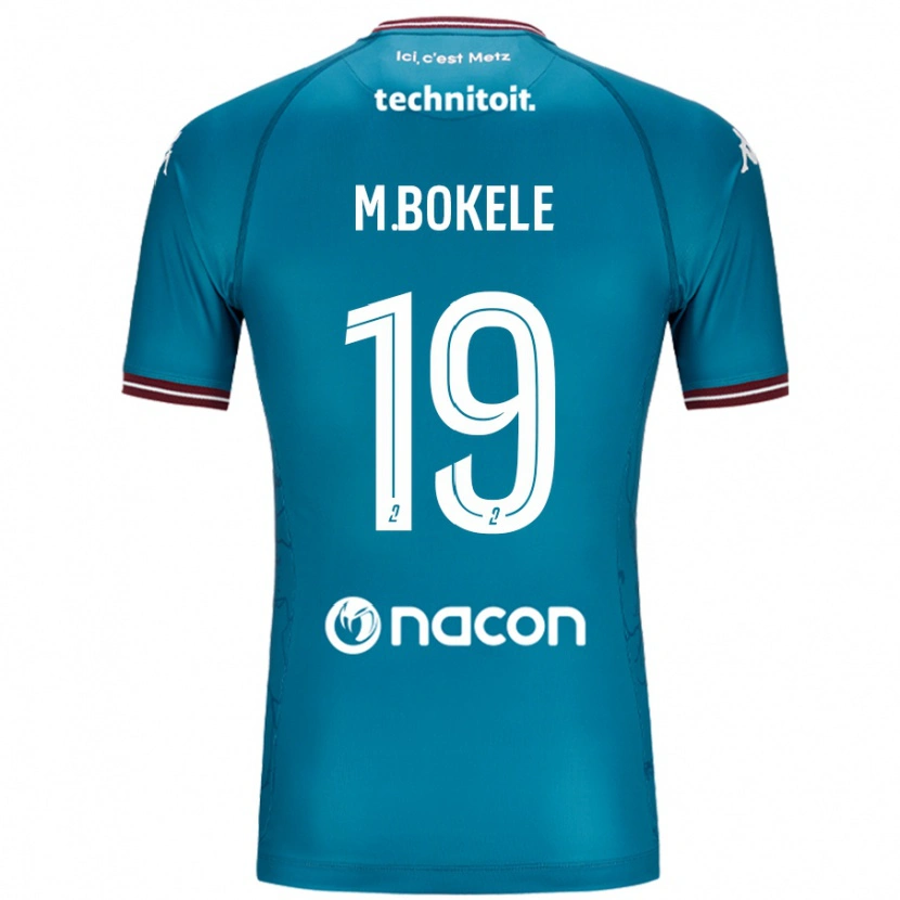 Danxen Kinderen Morgan Bokele #19 Blauw Petrol Uitshirt Uittenue 2024/25 T-Shirt