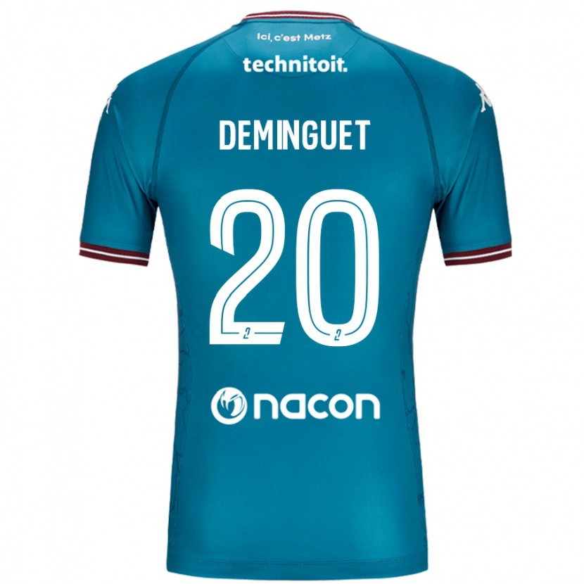 Danxen Kinderen Jessy Deminguet #20 Blauw Petrol Uitshirt Uittenue 2024/25 T-Shirt