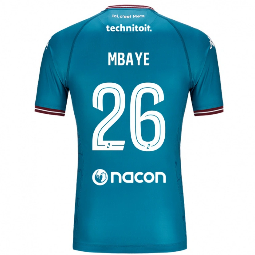 Danxen Kinderen Malick Mbaye #26 Blauw Petrol Uitshirt Uittenue 2024/25 T-Shirt