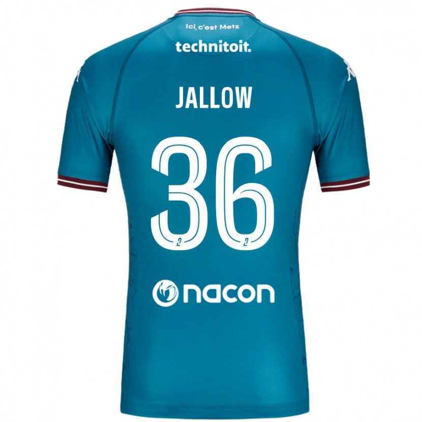 Danxen Kinderen Ablie Jallow #36 Blauw Petrol Uitshirt Uittenue 2024/25 T-Shirt