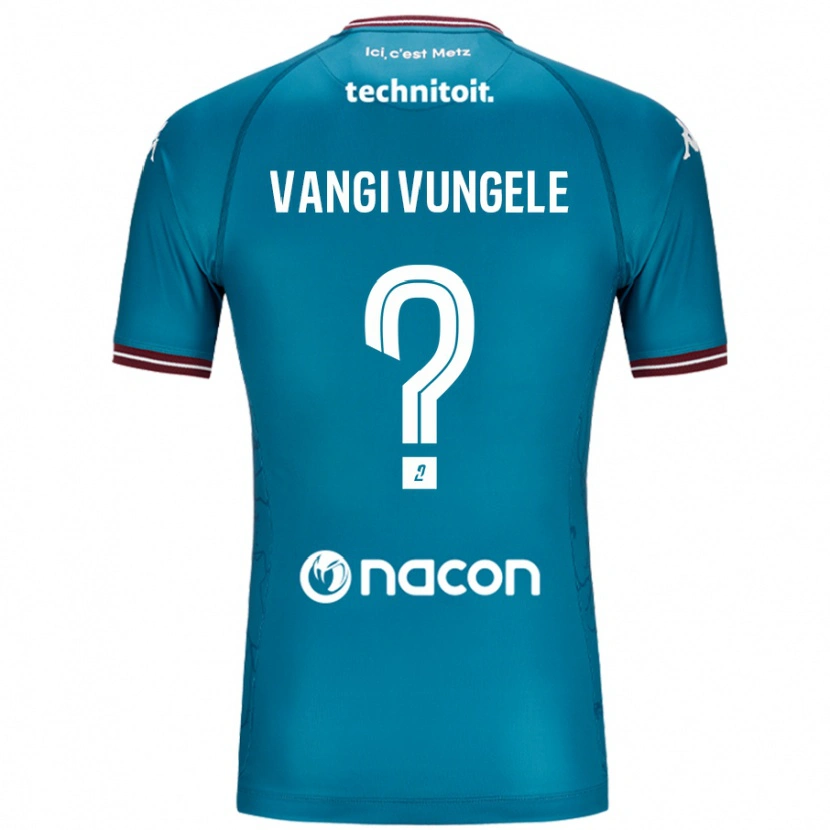 Danxen Kinderen Luzolo Vangi Vungele #0 Blauw Petrol Uitshirt Uittenue 2024/25 T-Shirt