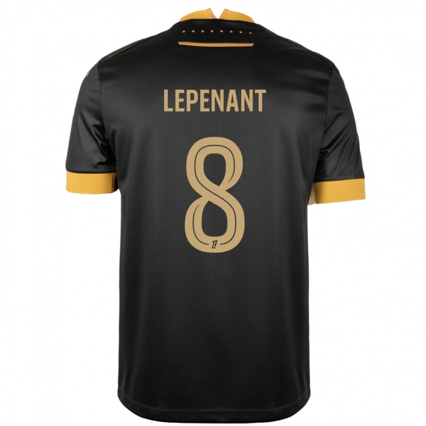 Danxen Kinderen Johann Lepenant #8 Zwart Bruin Uitshirt Uittenue 2024/25 T-Shirt