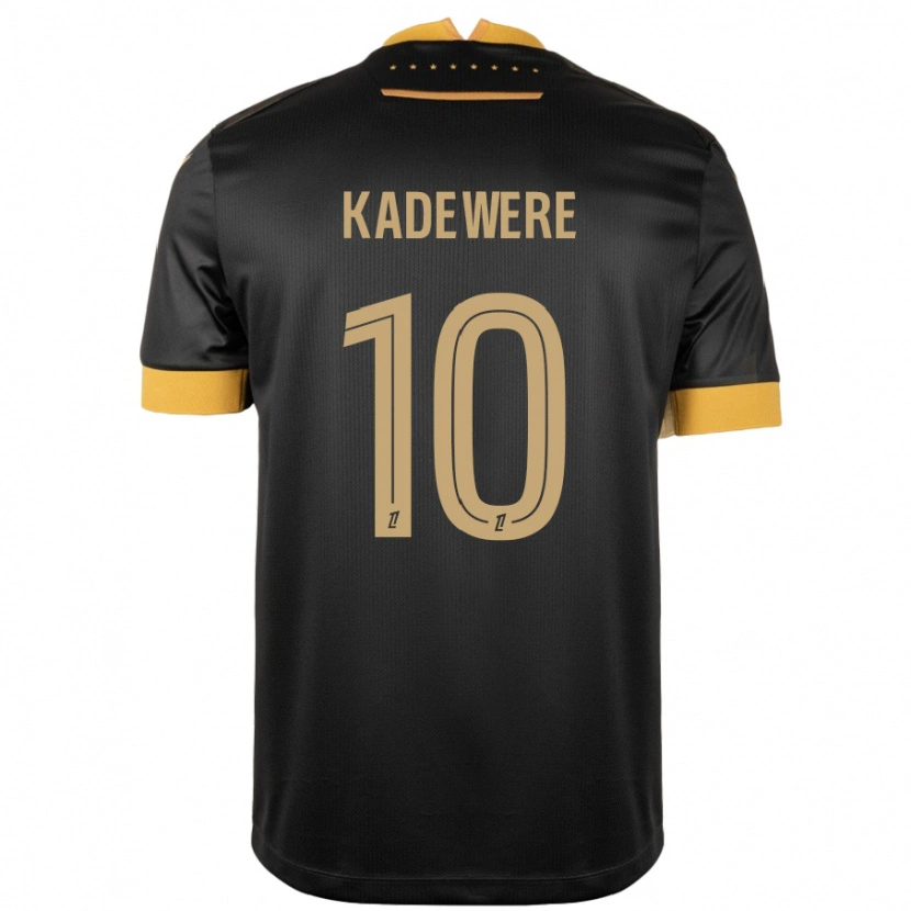 Danxen Kinderen Tino Kadewere #10 Zwart Bruin Uitshirt Uittenue 2024/25 T-Shirt