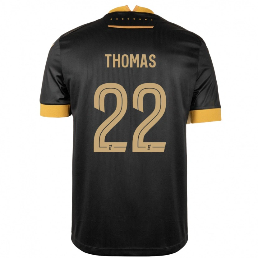 Danxen Kinderen Sorba Thomas #22 Zwart Bruin Uitshirt Uittenue 2024/25 T-Shirt