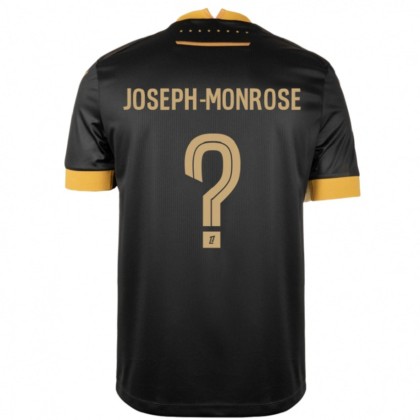 Danxen Kinderen Florian Joseph-Monrose #0 Zwart Bruin Uitshirt Uittenue 2024/25 T-Shirt