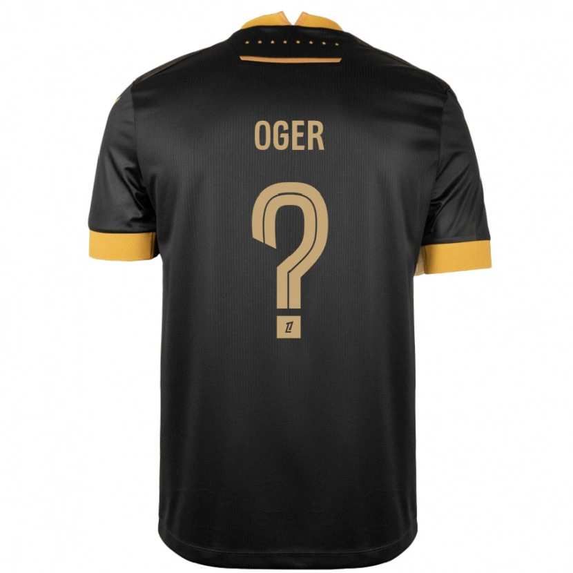 Danxen Kinderen Mathis Oger #0 Zwart Bruin Uitshirt Uittenue 2024/25 T-Shirt