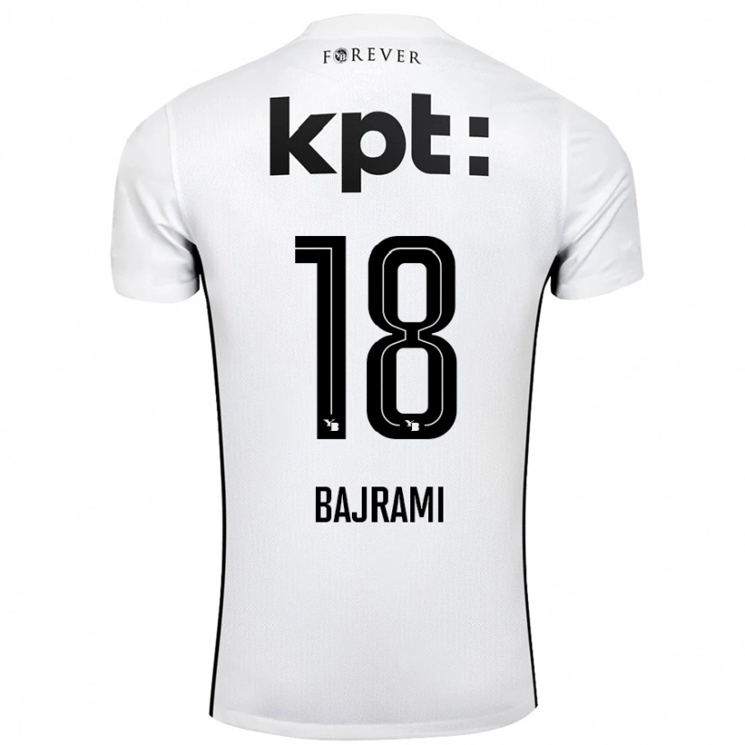 Danxen Kinderen Ardian Bajrami #18 Wit Zwart Uitshirt Uittenue 2024/25 T-Shirt